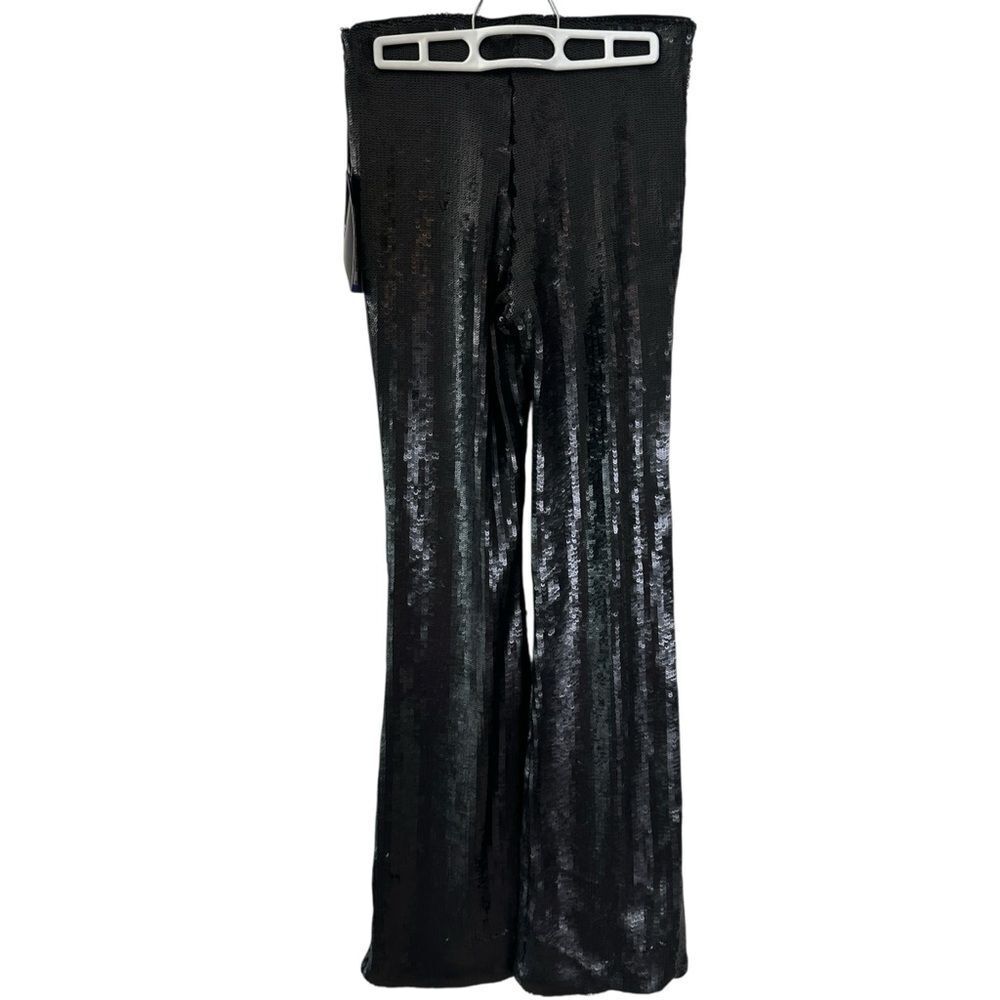 Future Collective black sequin flare pants NWT 2